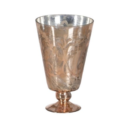 Dekorative Blume Glas Kupfer 16 x 16 x 25 cm