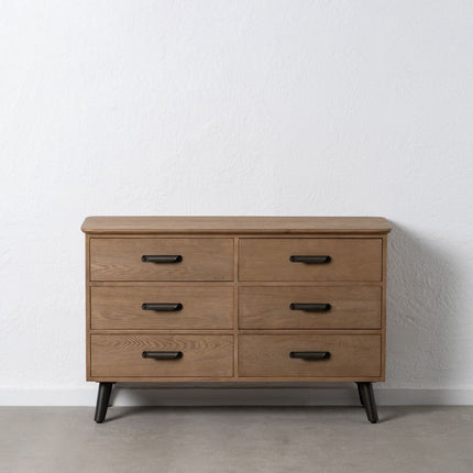 Anrichte PAUL Schwarz natürlich 120 x 41 x 77 cm