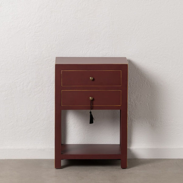Nachttisch ORIENT Ziegelfarben Tannenholz Holz MDF 45 x 30 x 66 cm
