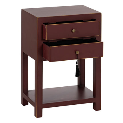 Nachttisch ORIENT Ziegelfarben Tannenholz Holz MDF 45 x 30 x 66 cm