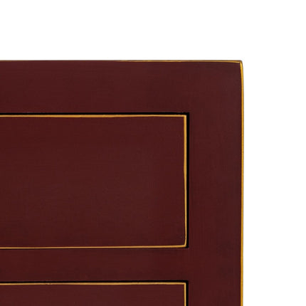 Nachttisch ORIENT Ziegelfarben Tannenholz Holz MDF 45 x 30 x 66 cm