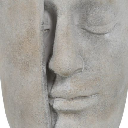 Blumenvase Grau Zement Gesicht 21 x 18 x 32,5 cm
