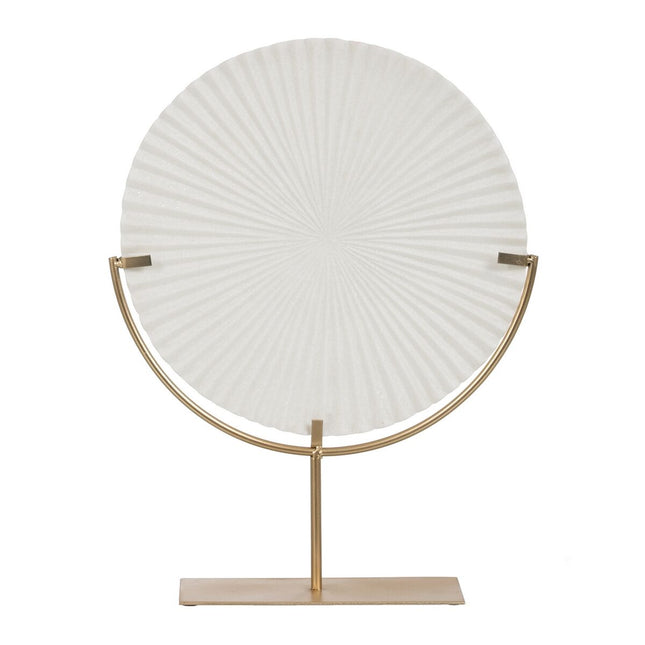 Deko-Figur Weiß Gold Kreis 38 x 10 x 49 cm