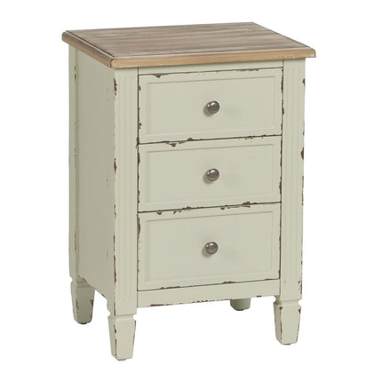 Nachttisch Beige natürlich Tannenholz DMF 45 x 35 x 65 cm