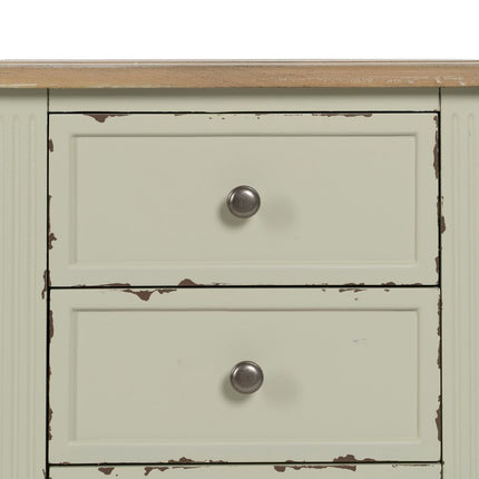 Nachttisch Beige natürlich Tannenholz DMF 45 x 35 x 65 cm