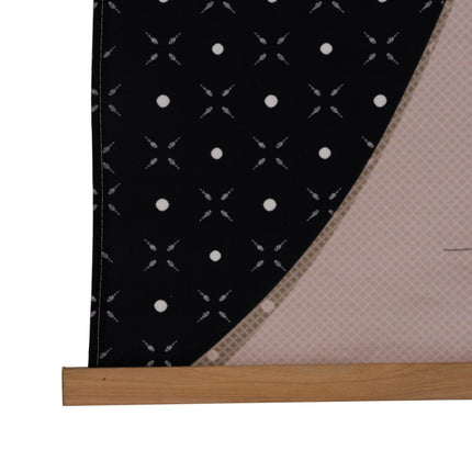 Wanddekoration Wandbehang Damen Hanf Tannenholz Stoff 125 x 1,7 x 160 cm