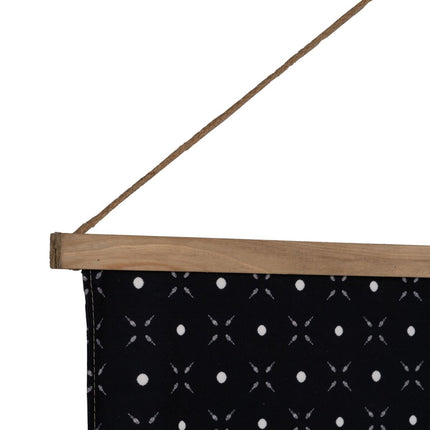 Wanddekoration Wandbehang Damen Hanf Tannenholz Stoff 125 x 1,7 x 160 cm