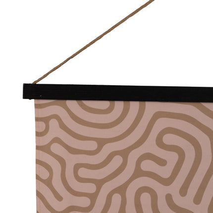 Wanddekoration Wandbehang Hanf Tannenholz Stoff 125 x 1,7 x 160 cm