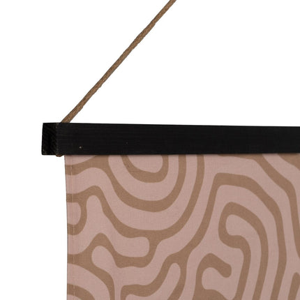 Wanddekoration Wandbehang Hanf Tannenholz Stoff 125 x 1,7 x 160 cm