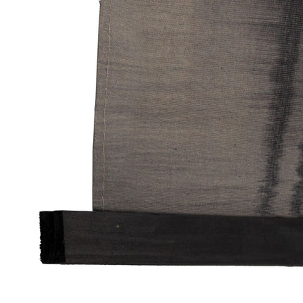 Wanddekoration Wandbehang Schwarz Taupe Hanf Tannenholz Stoff 124 x 1,7 x 86 cm