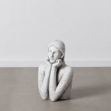 Büste Lehm Damen 35,5 x 27 x 55 cm