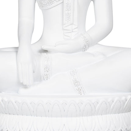 Deko-Figur Weiß Buddha 19,2 x 12 x 32,5 cm
