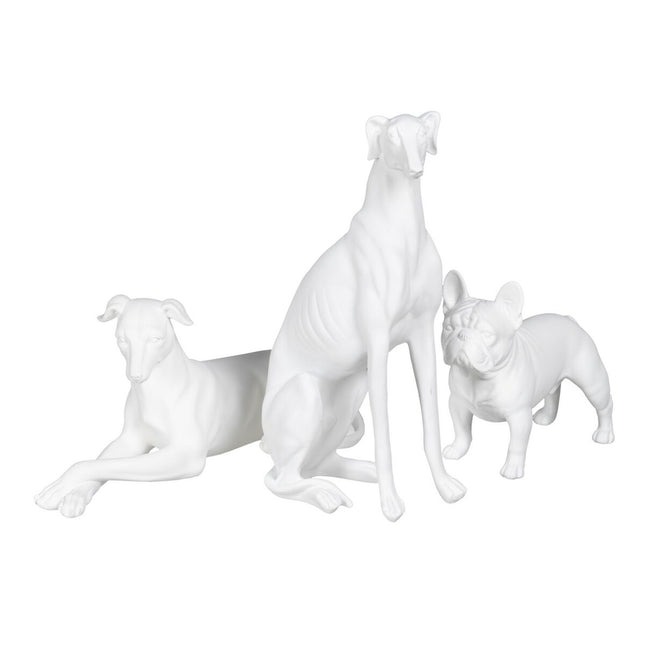 Deko-Figur Weiß Hund 18 x 12,5 x 37 cm