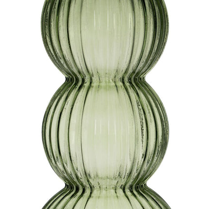 Vase grün Kristall 14,5 x 14,5 x 32 cm
