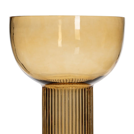 Vase Braun Kristall 18 x 18 x 25,5 cm