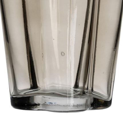 Vase Grau Kristall 15,5 x 15 x 25 cm