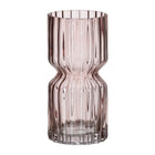 Vase Rosa Kristall 12 x 12 x 25 cm