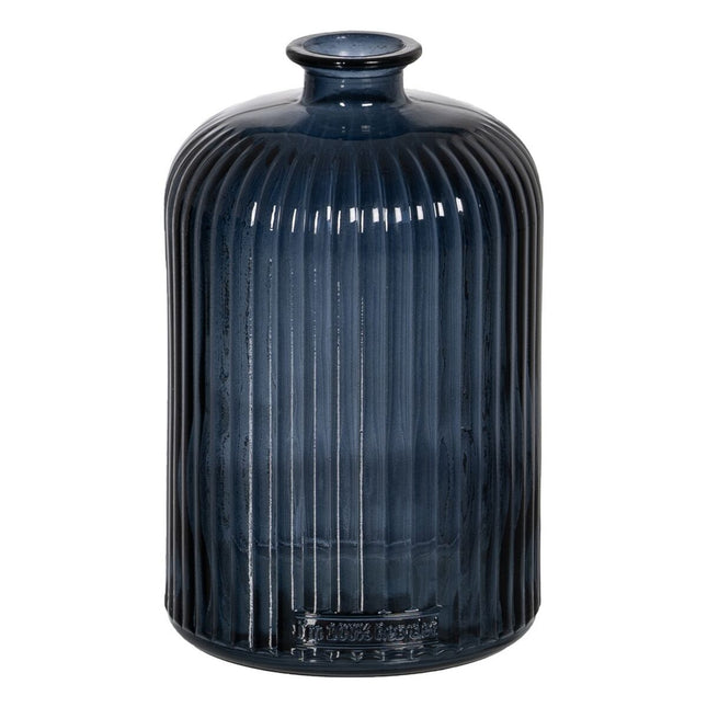 Vase Blau Recyceltes Glas 15 x 15 x 23 cm