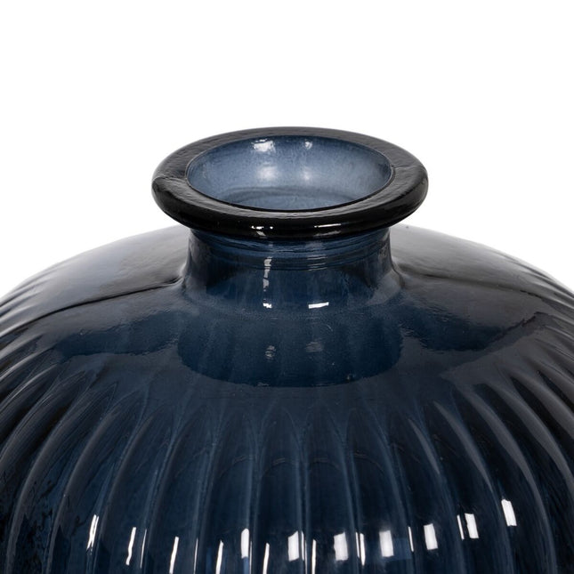 Vase Blau Recyceltes Glas 15 x 15 x 23 cm