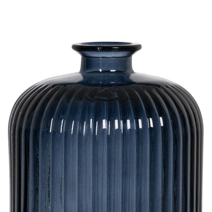 Vase Blau Recyceltes Glas 15 x 15 x 23 cm