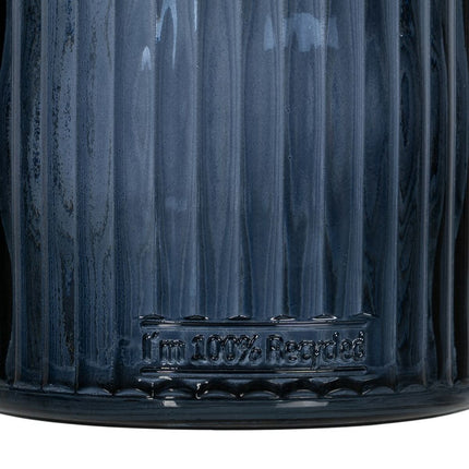Vase Blau Recyceltes Glas 15 x 15 x 23 cm