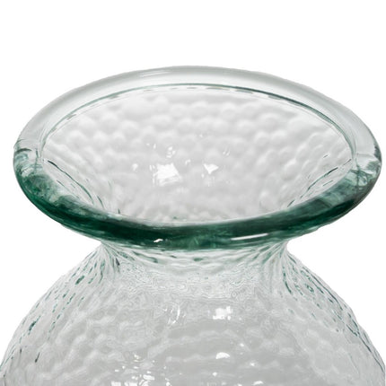 Blumenvase WE CARE Beige Recyceltes Glas 20 x 20 x 24,5 cm