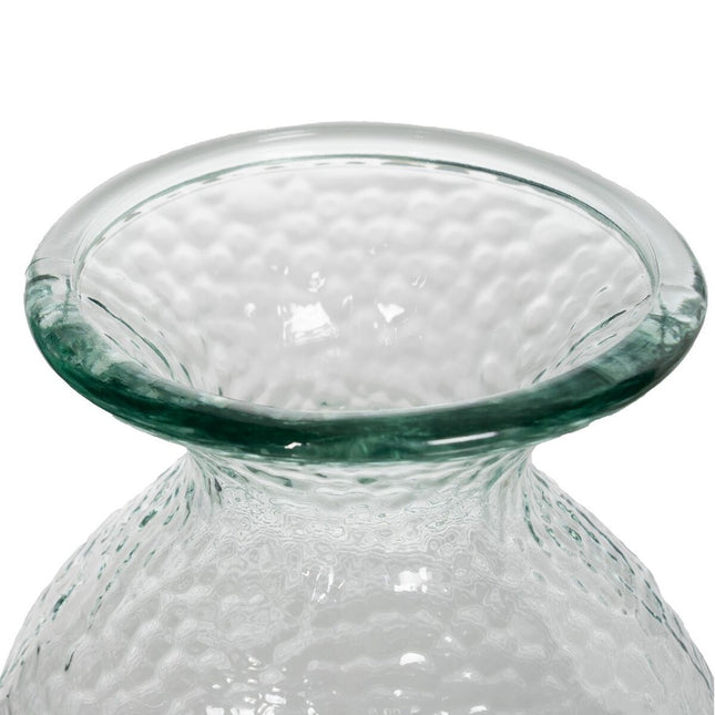 Blumenvase WE CARE Beige Recyceltes Glas 20 x 20 x 24,5 cm