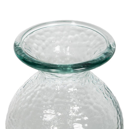 Blumenvase WE CARE Beige Recyceltes Glas 15 x 15 x 18,5 cm