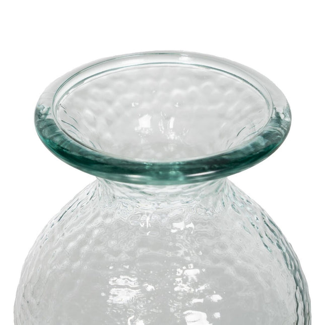 Blumenvase WE CARE Beige Recyceltes Glas 15 x 15 x 18,5 cm