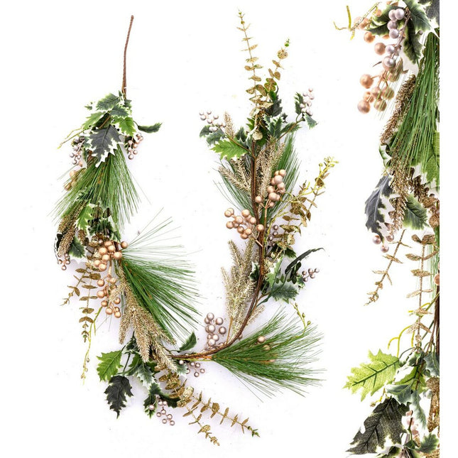 Weihnachtsgirlande Bunt Champagner 150 cm