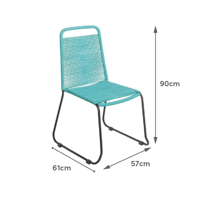 Havestol Antea 57 x 61 x 90 cm türkis Schnur