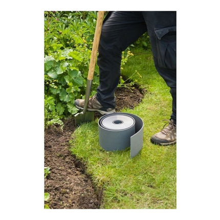 Gartenzaun Nature 7,5 cm x 10 m Grau Polyäthylen