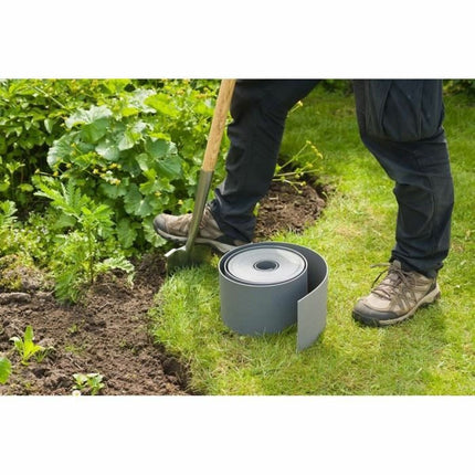 Gartenzaun Nature 7,5 cm x 10 m Grau Polyäthylen