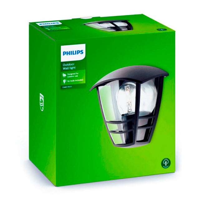 Wandleuchte Philips Creek Schwarz 60 W