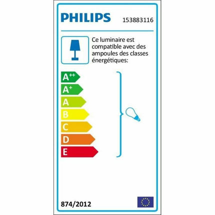 Wandleuchte Philips Creek Weiß Aluminium 60 W E27