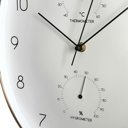 Wanduhr Mica Decorations Andy Oval Weiß Aluminium Ø 35 x 4.5 cm