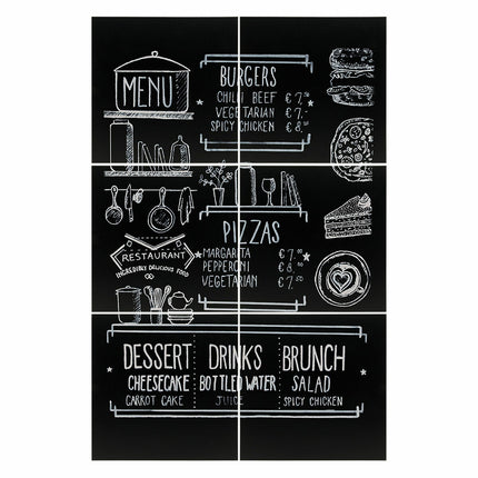 Tafel Securit Selbstklebende Haken Satz 40 x 40 cm 6 Stück