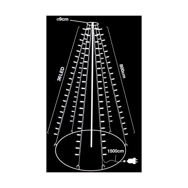 LED-Lichtvorhang Weiß (8 m)