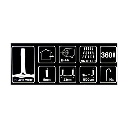LED-Lichtvorhang Weiß (8 m)