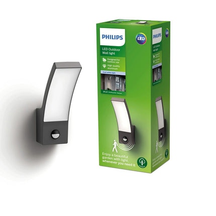 Wandleuchte Philips Luminarias de exterior Grau Anthrazit 12 W 1200 Lm (4000 K)