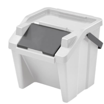 Recycling Papierkorb Tontarelli Moda Weiß 28 L Stapelbar