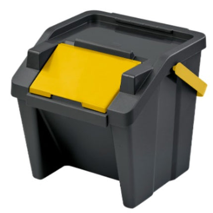 Recycling Papierkorb Tontarelli Moda Gelb 28 L Stapelbar