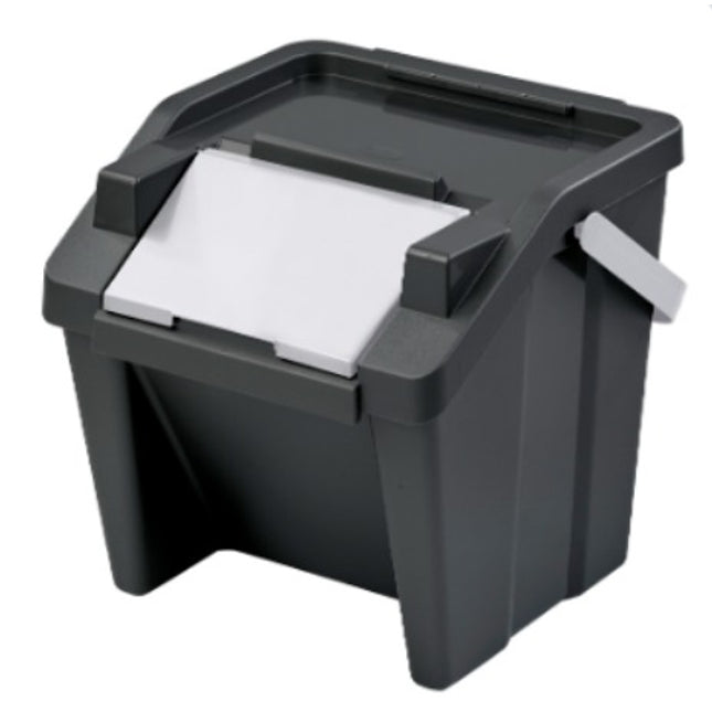 Recycling Papierkorb Tontarelli Moda Schwarz Weiß 28 L Stapelbar