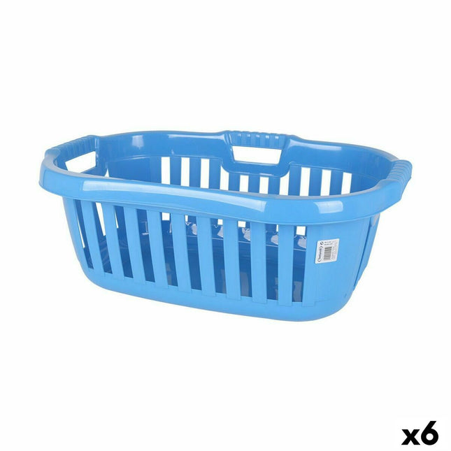 Wäschekorb Tontarelli Hipster Blau 50 L 66 x 44 x 25 cm (6 Stück)