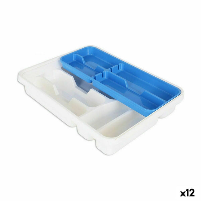 Besteckkasten Tontarelli Mixy Double Blau 31 x 39,5 x 7 cm (12 Stück)