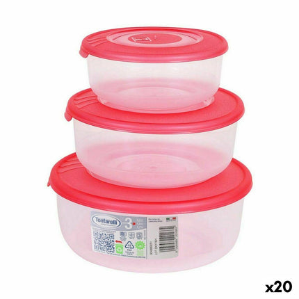 Lunchbox-Set Tontarelli kreisförmig 3 Stücke (20 Stück)