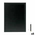 Tafel Securit Woody Teakholz An der Wand montiert Schwarz 80 x 60 cm