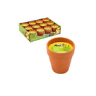 Kerze Juinsa Terrakotta 8 x 9 cm Blumentopf Zitronella 12 Stück