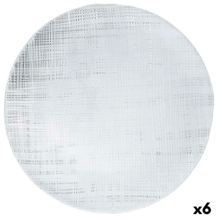 Flacher Teller Bidasoa Ikonic Durchsichtig Glas (Ø 33 cm) (Pack 6x)