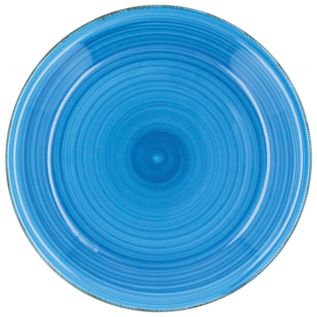 Flad plade Quid Vita Blau aus Keramik (Ø 27 cm) (12 Stück)